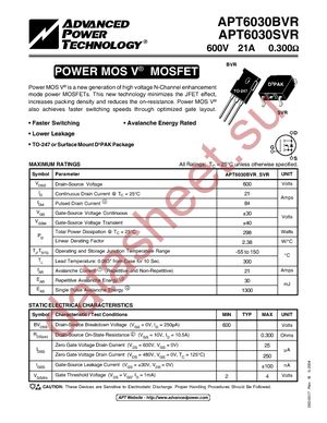 APT6030BVRG datasheet  